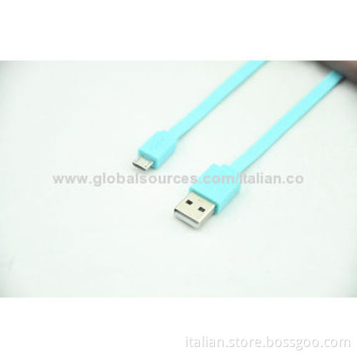 USB 2.0 Noodle Cable for Samsung, Flat TPE, OEM Orders WelcomedNew